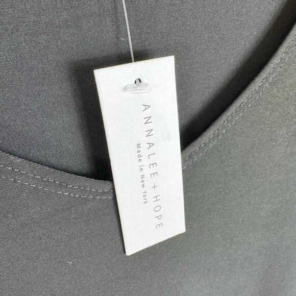 Annalee & Hope NWT Black Cold Shoulder Lightweight Knee Length Dress Size L - Picture 5 of 8